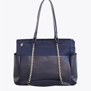 BEIS Black Baby Bag with Chain Straps